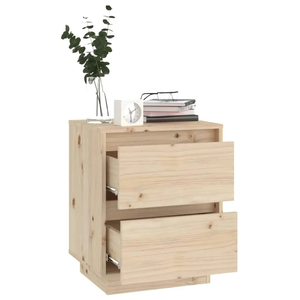 Bedside Cabinet 40x35x50 cm Solid Wood Pine 813315