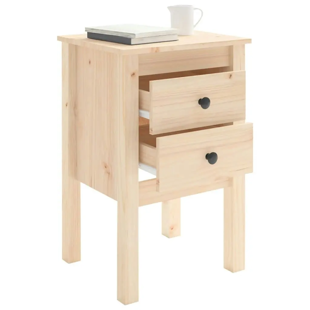 Bedside Cabinet 40x35x61.5 cm Solid Wood Pine 813689