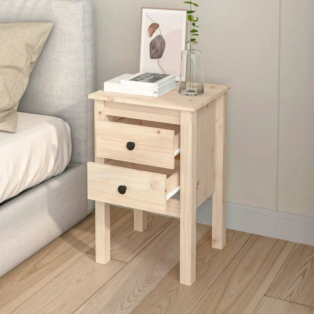 Bedside Cabinet 40x35x61.5 cm Solid Wood Pine 813689