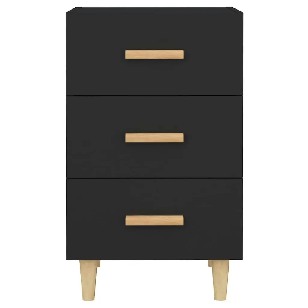 Bedside Cabinet Black 40x40x66 cm Engineered Wood 812079