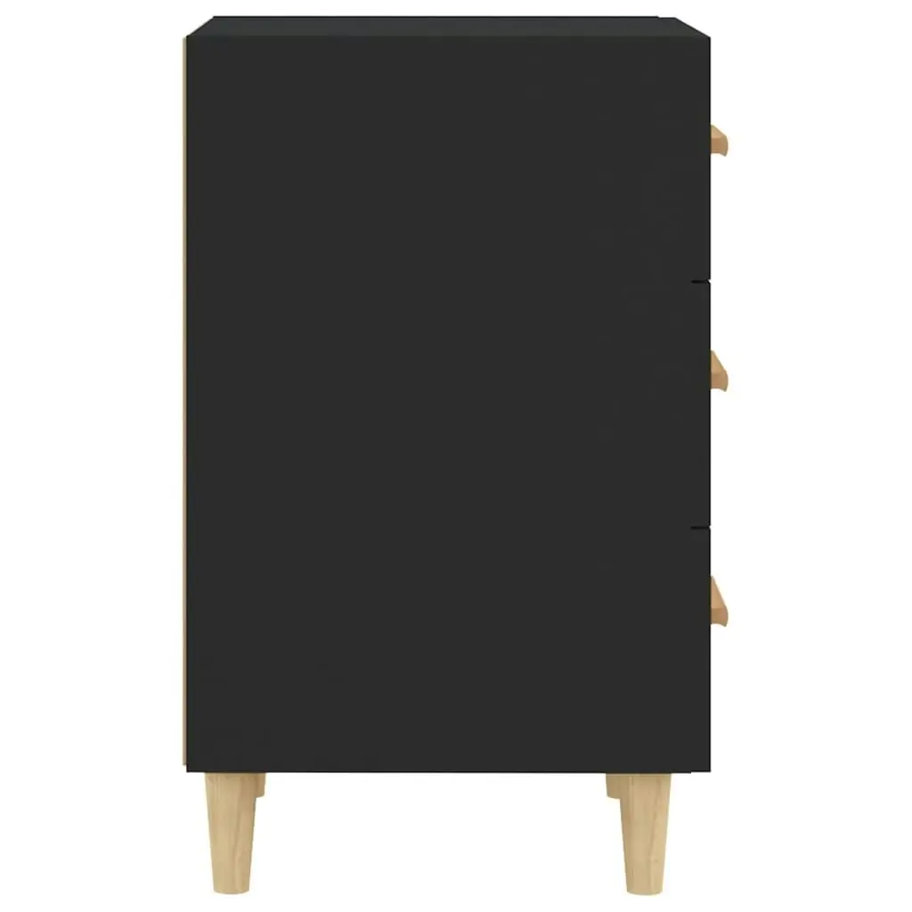 Bedside Cabinet Black 40x40x66 cm Engineered Wood 812079