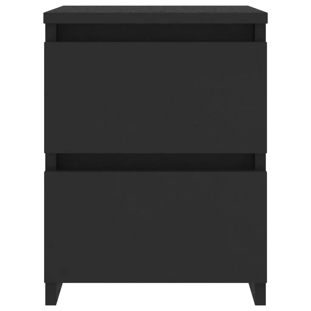 Bedside Cabinet Black 30x30x40 cm Engineered Wood 800515