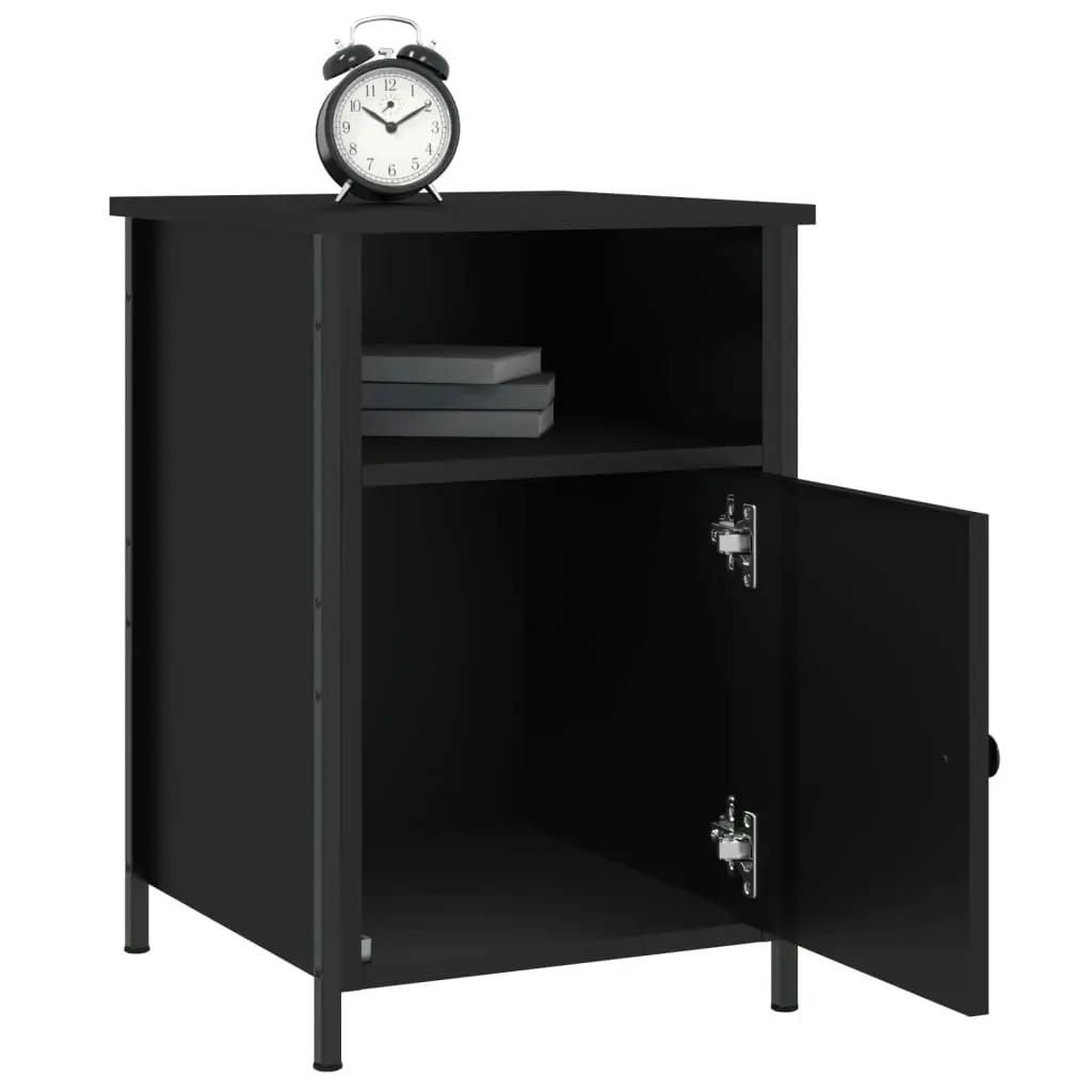 Bedside Cabinet Black 40x42x60 cm Engineered Wood 825913