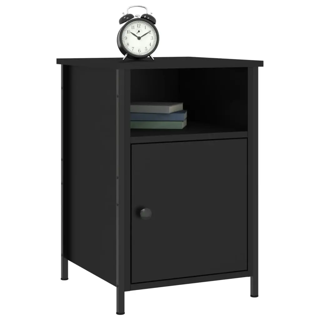 Bedside Cabinet Black 40x42x60 cm Engineered Wood 825913