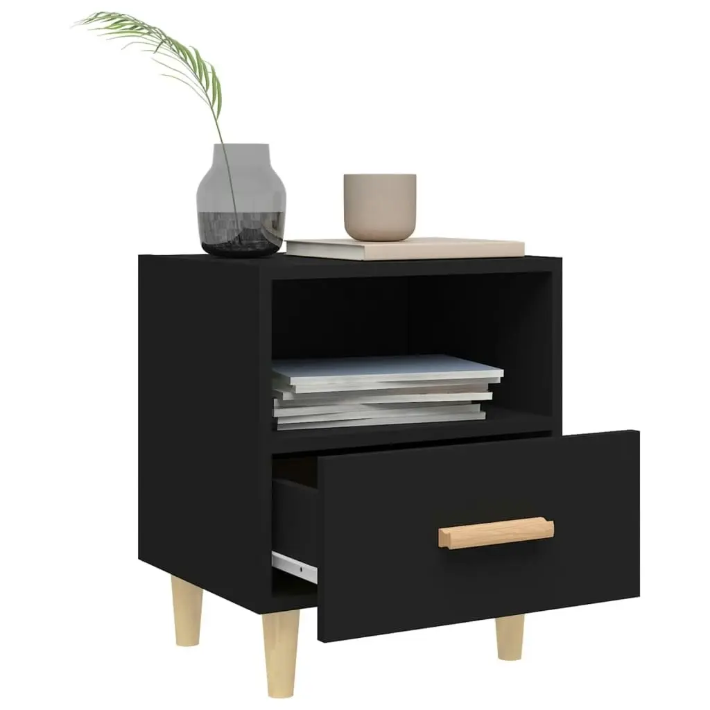 Bedside Cabinet Black 40x35x47 cm 812008