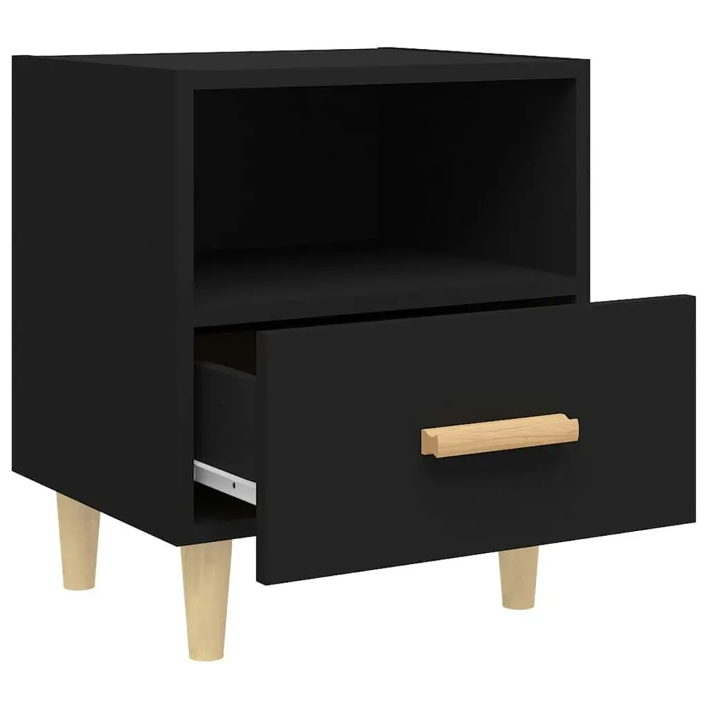 Bedside Cabinet Black 40x35x47 cm 812008