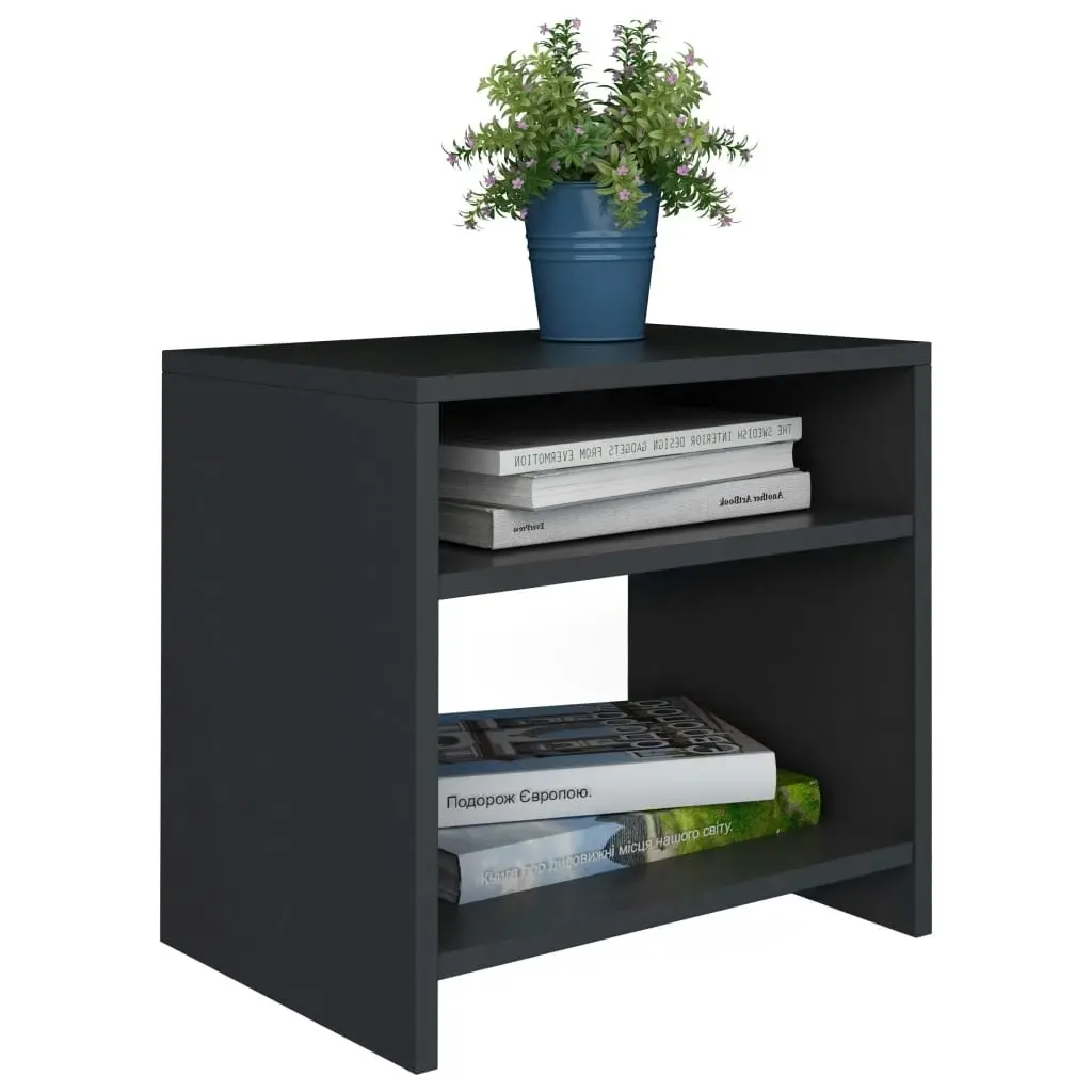 Bedside Cabinet Black 40x30x40 cm Engineered Wood 800011