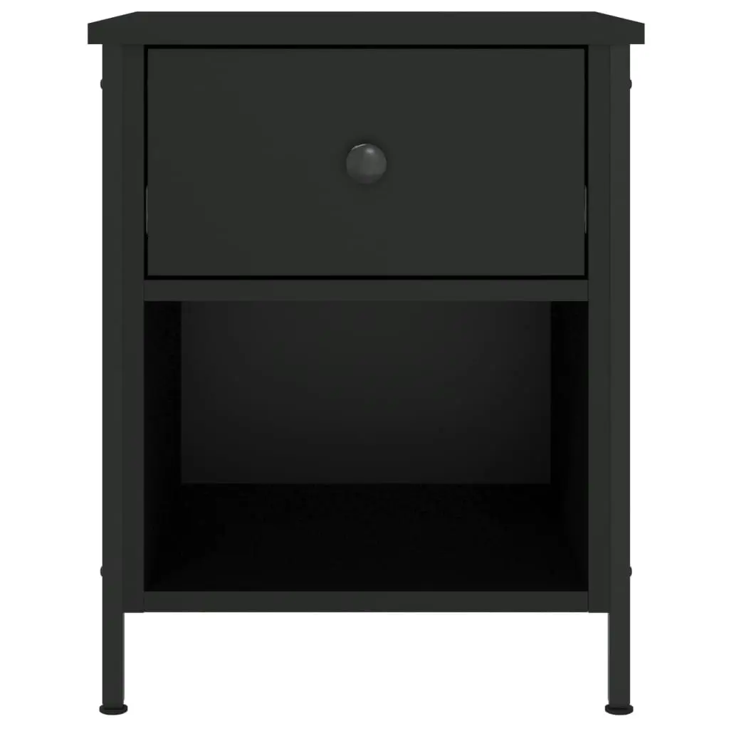 Bedside Cabinet Black 40x42x50 cm Engineered Wood 825933