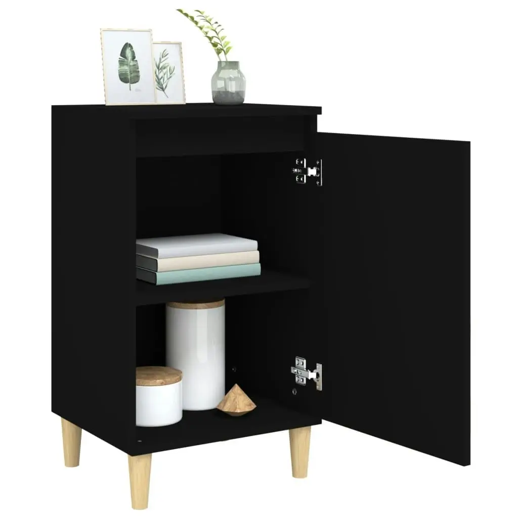 Bedside Cabinet Black 40x35x70 cm Engineered Wood 819630