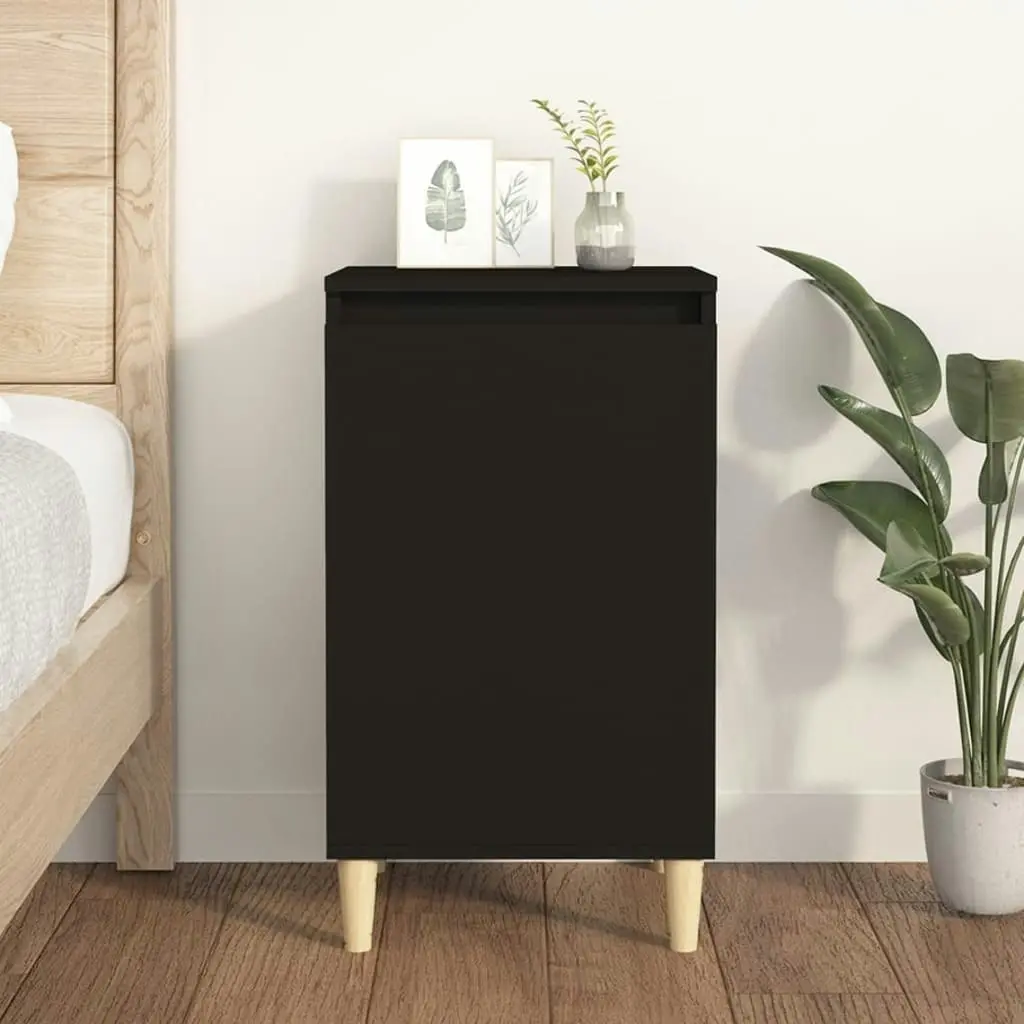 Bedside Cabinet Black 40x35x70 cm Engineered Wood 819630