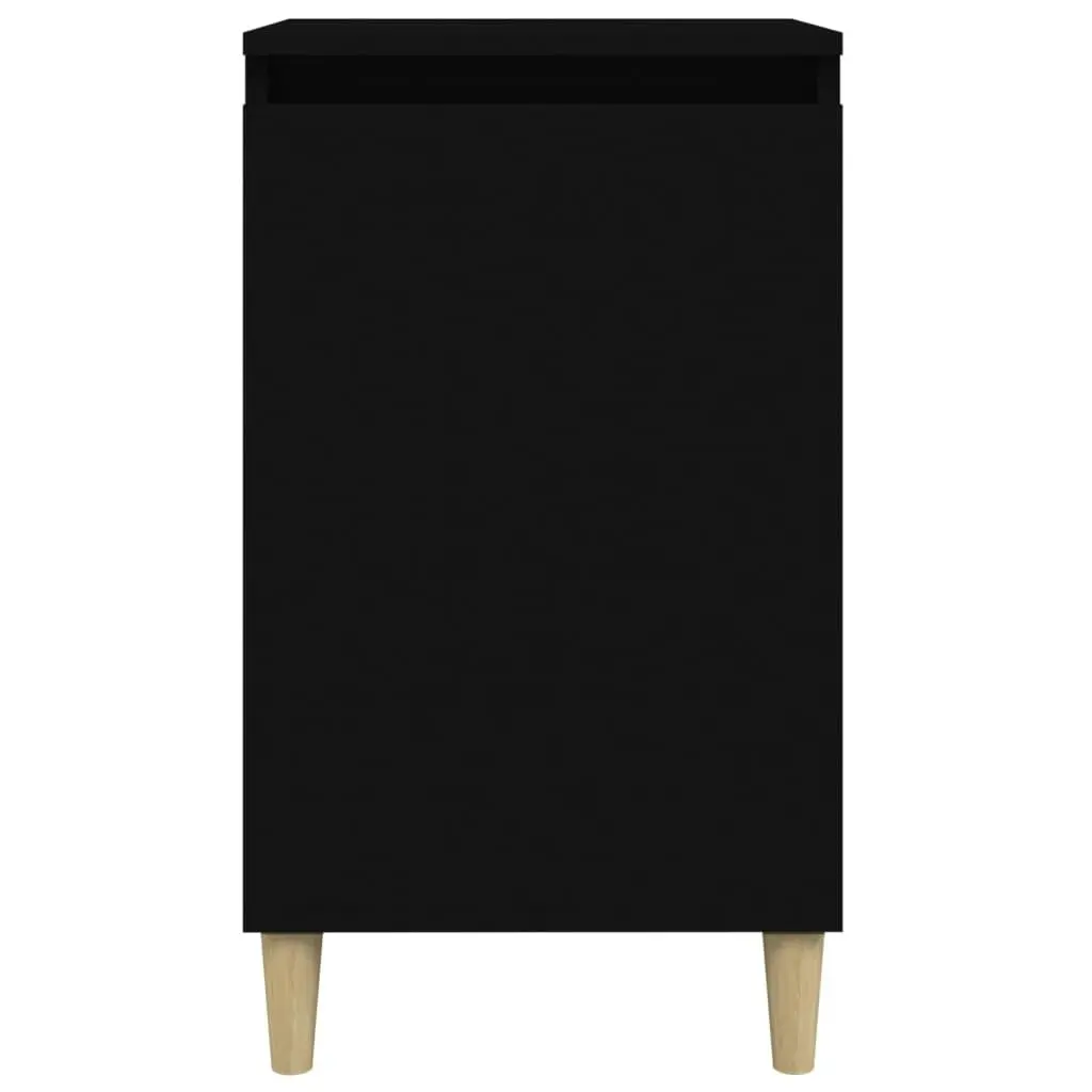 Bedside Cabinet Black 40x35x70 cm Engineered Wood 819630