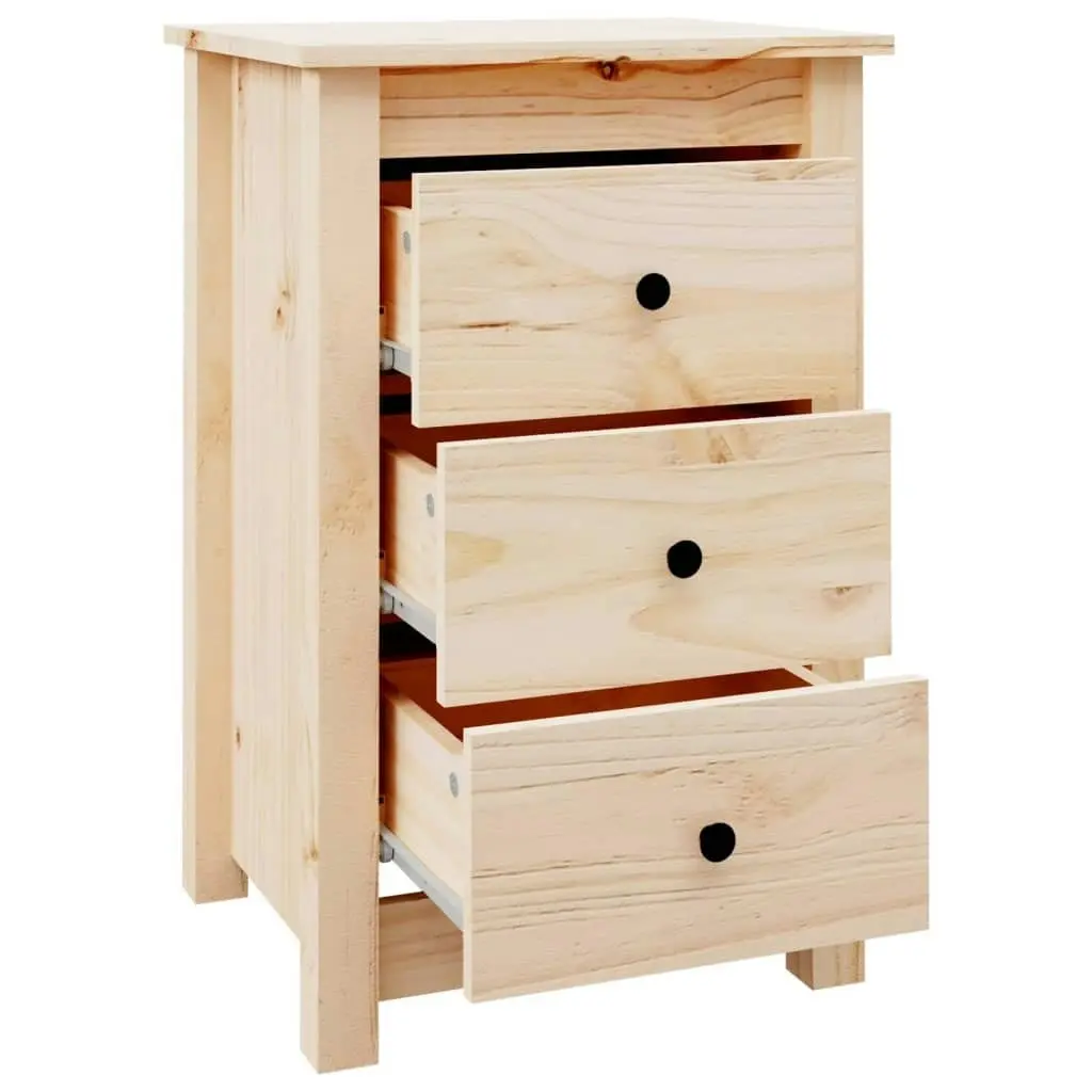 Bedside Cabinet 40x35x61.5 cm Solid Wood Pine 813699