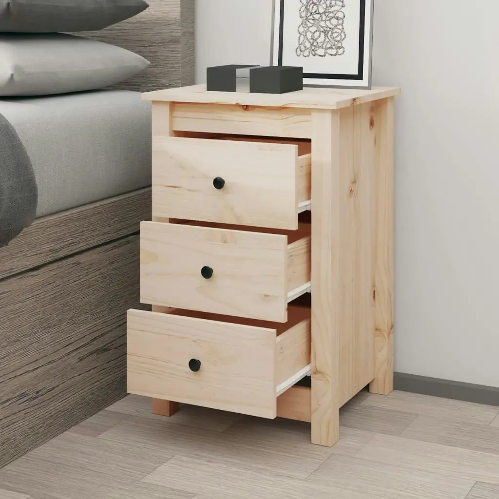 Bedside Cabinet 40x35x61.5 cm Solid Wood Pine 813699