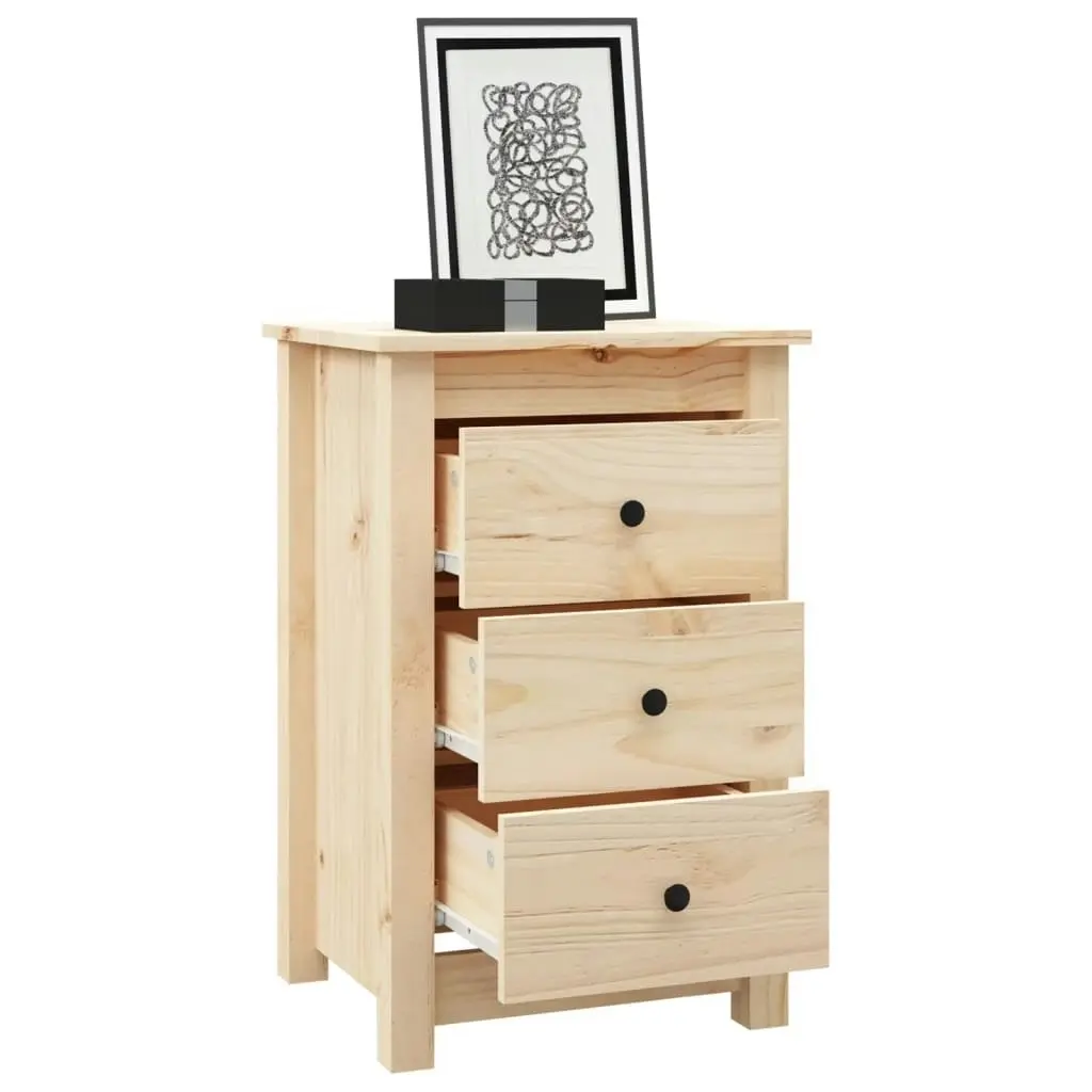 Bedside Cabinet 40x35x61.5 cm Solid Wood Pine 813699