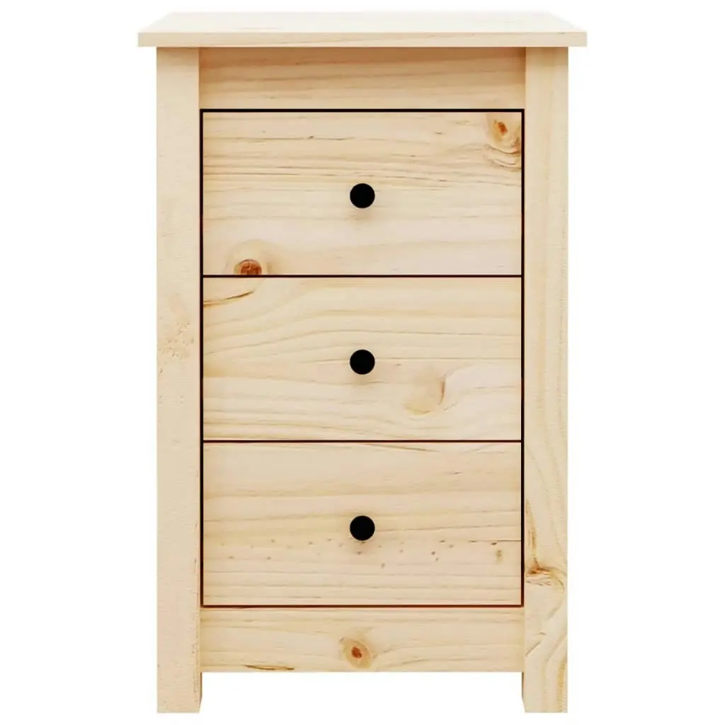 Bedside Cabinet 40x35x61.5 cm Solid Wood Pine 813699