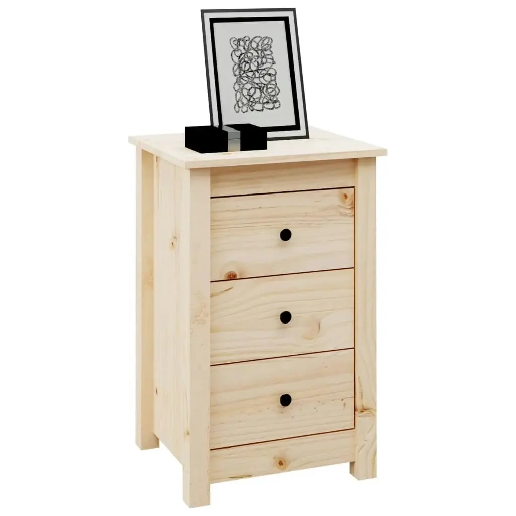 Bedside Cabinet 40x35x61.5 cm Solid Wood Pine 813699