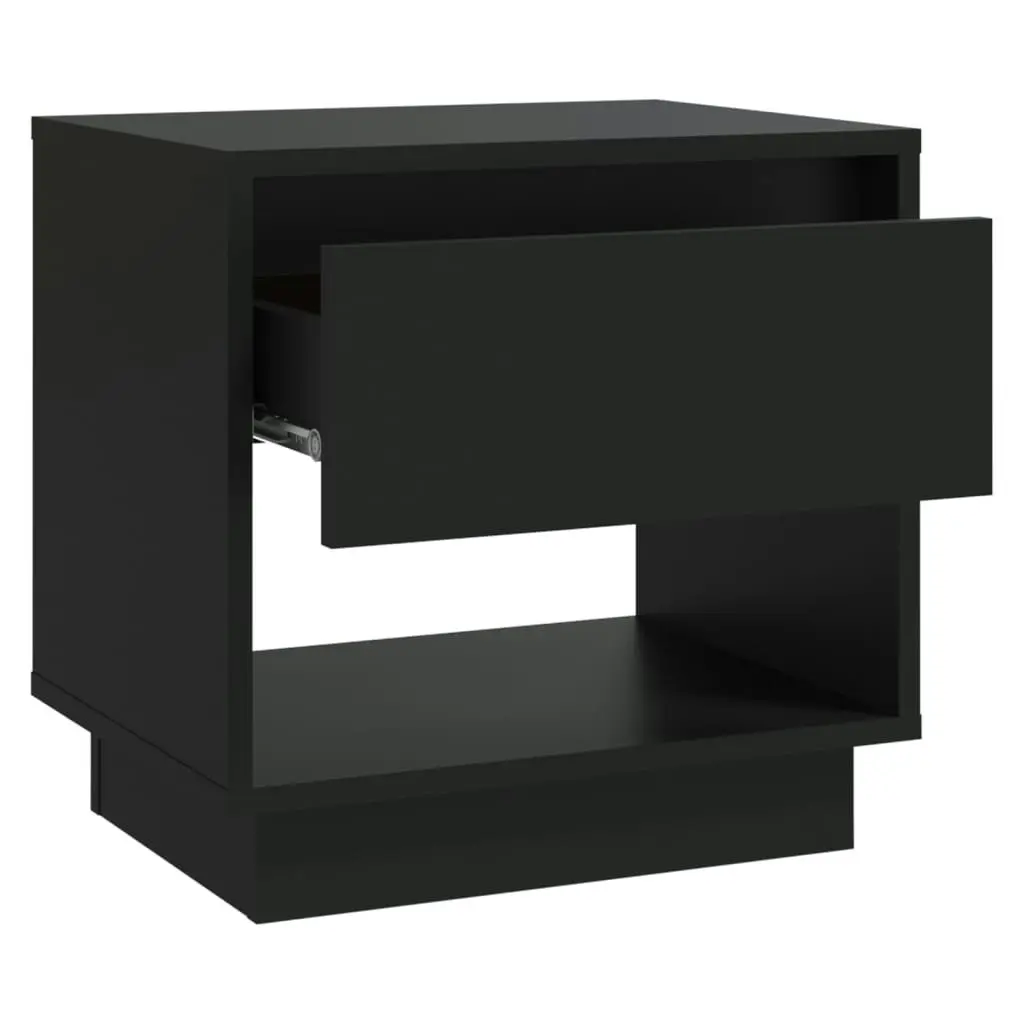 Bedside Cabinet Black 45x34x44 cm Engineered Wood 809514