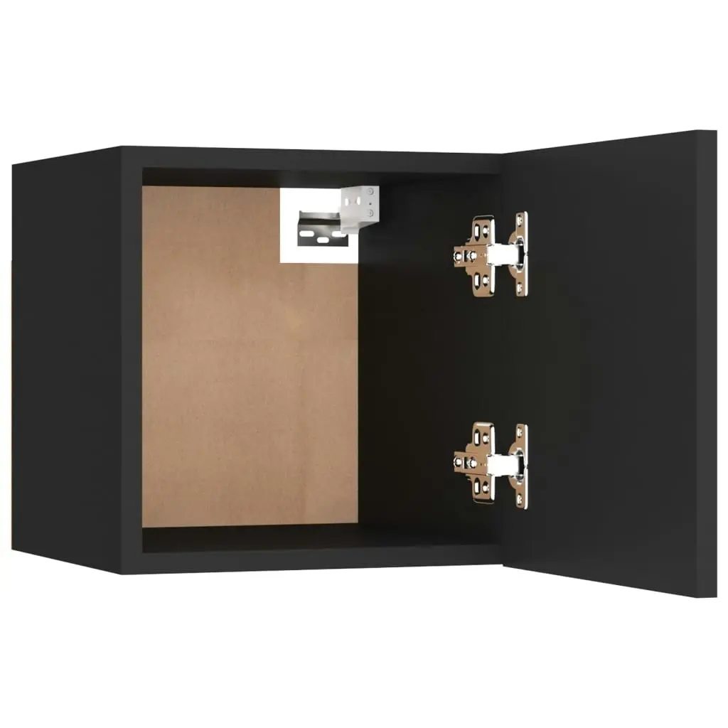 Bedside Cabinet Black 30.5x30x30 cm Engineered Wood 3079709