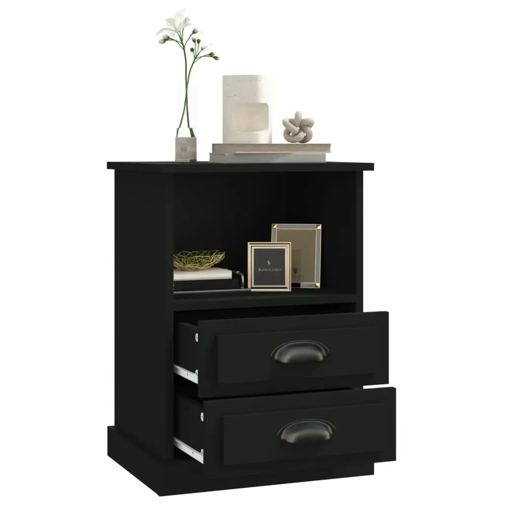 Bedside Cabinet Black 43x36x60 cm 816330