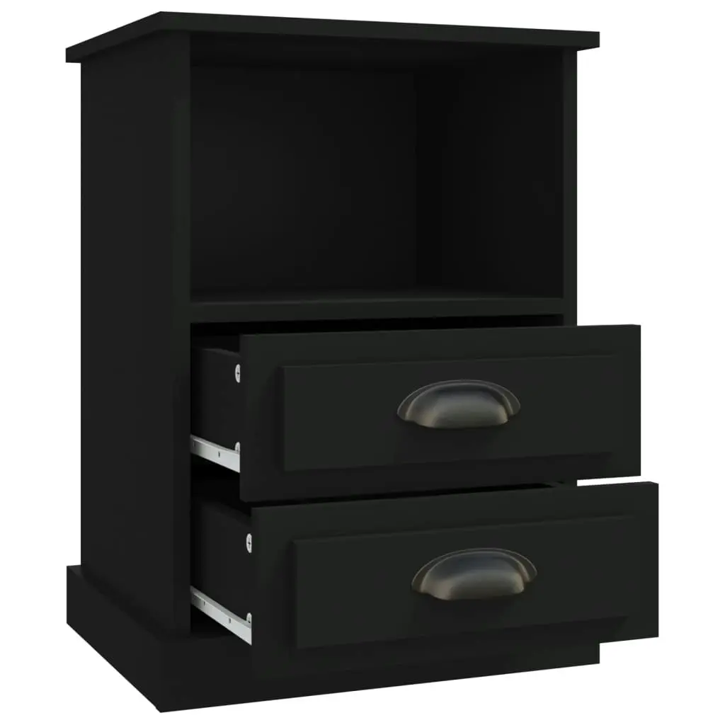 Bedside Cabinet Black 43x36x60 cm 816330