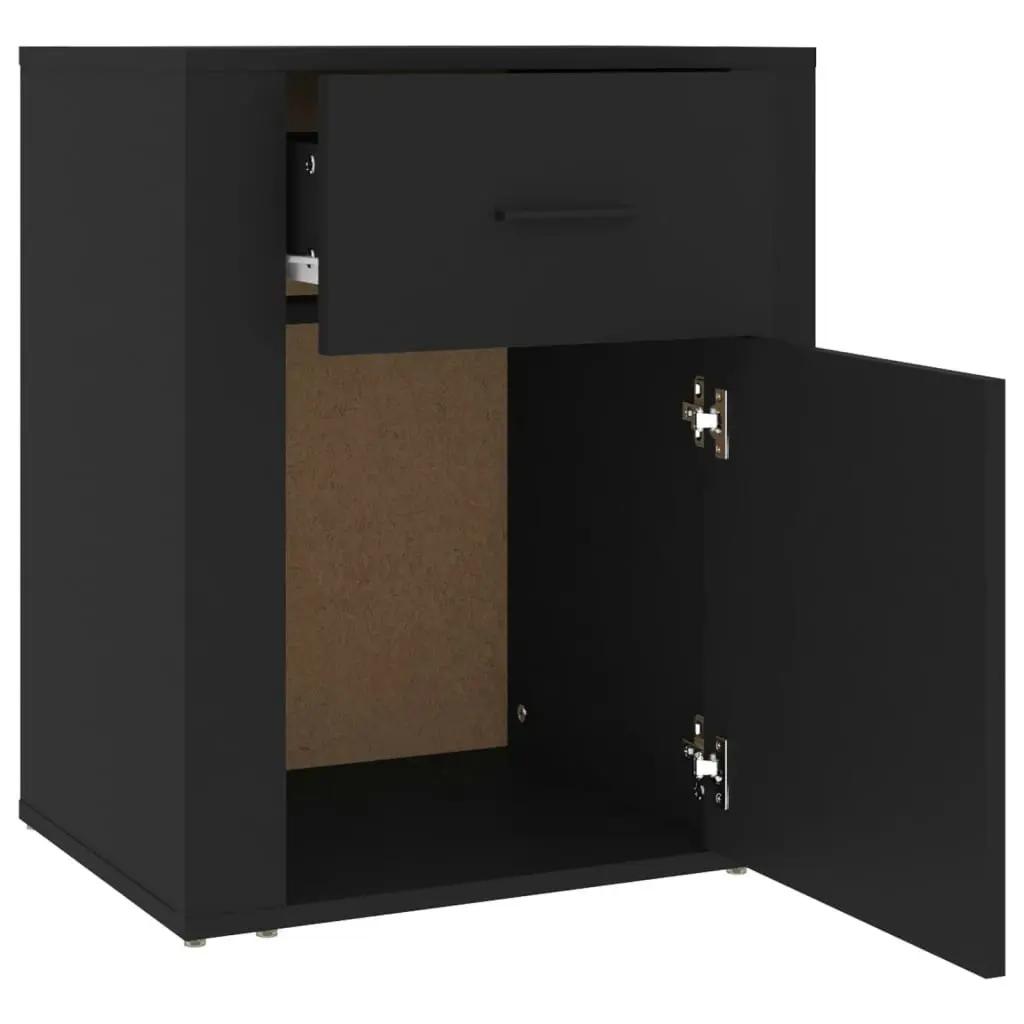 Bedside Cabinet Black 50x36x60 cm Engineered Wood 816721