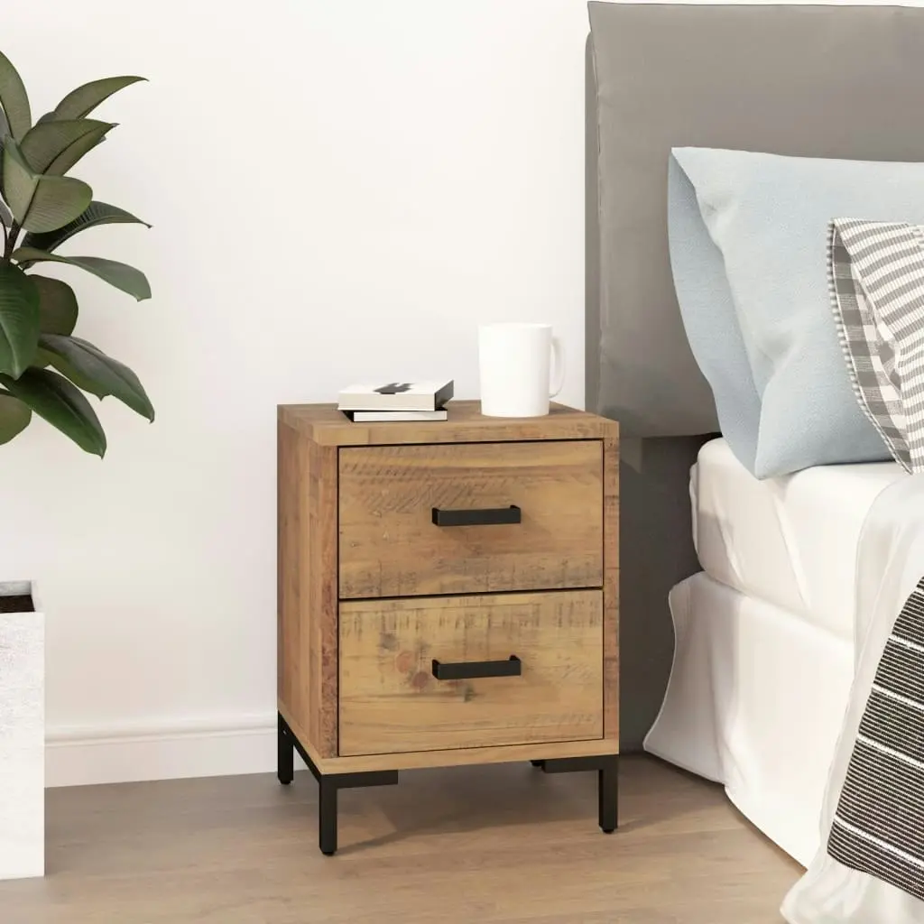 Bedside Cabinet Brown 36x30x45 cm Solid Pinewood 349911