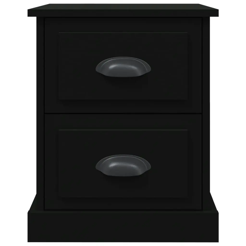 Bedside Cabinet Black 39x39x47.5 cm Engineered Wood 816146