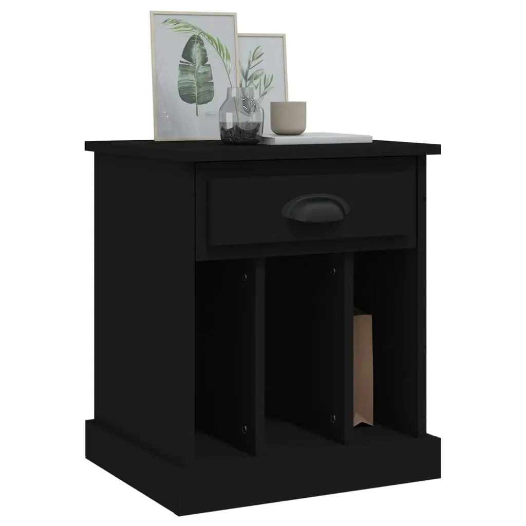 Bedside Cabinet Black 43x36x50 cm 816346