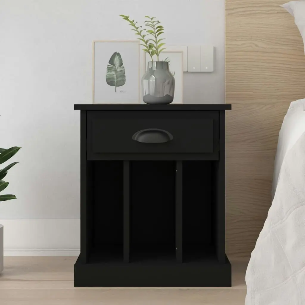 Bedside Cabinet Black 43x36x50 cm 816346