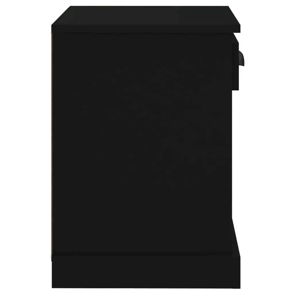 Bedside Cabinet Black 43x36x50 cm 816346