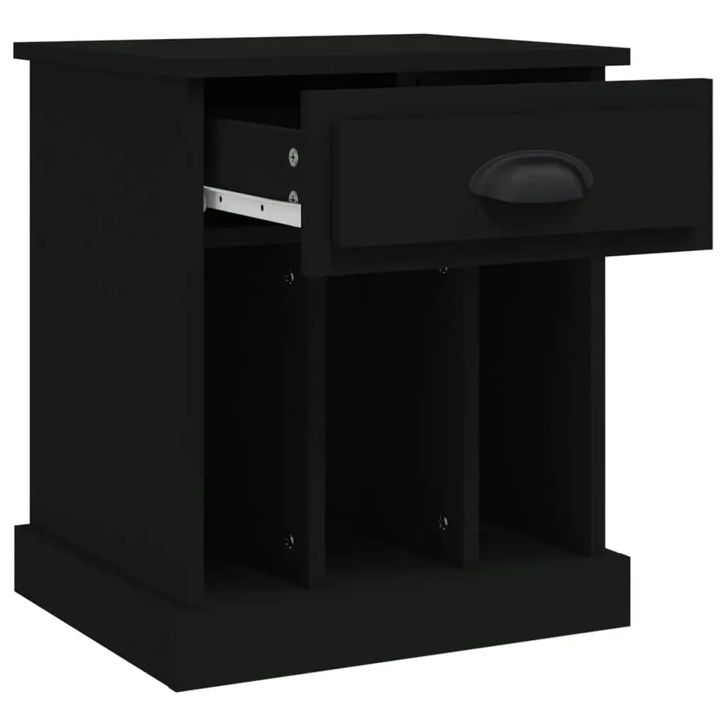 Bedside Cabinet Black 43x36x50 cm 816346