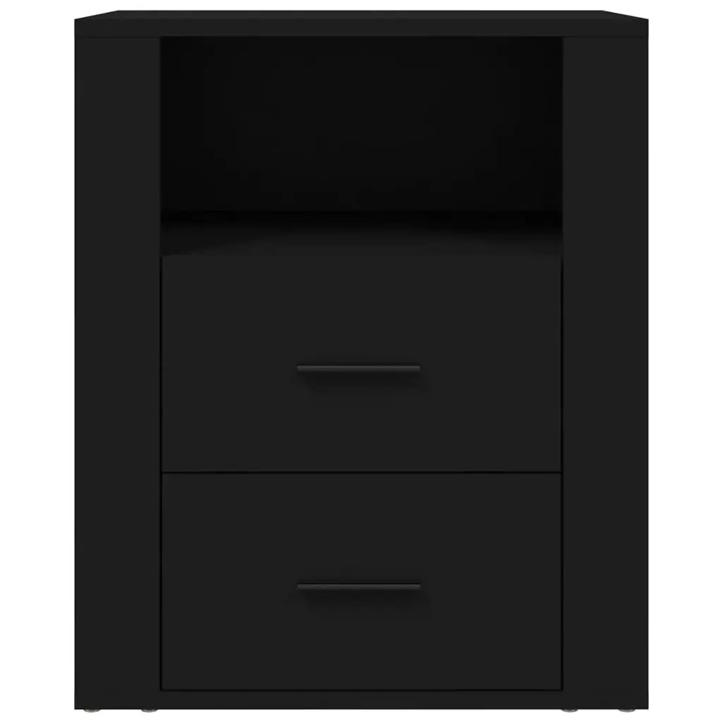 Bedside Cabinet Black 50x36x60 cm Engineered Wood 816729