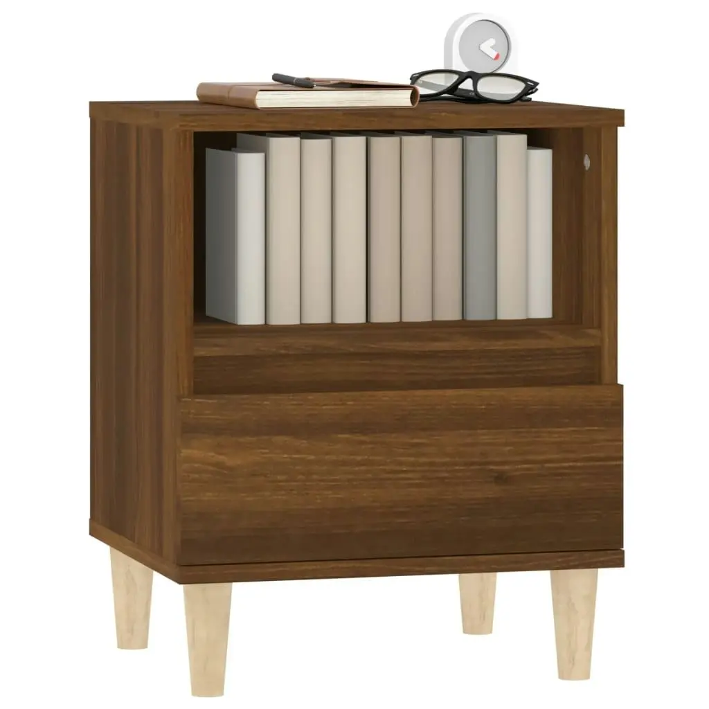 Bedside Cabinet Brown Oak 40x35x50 cm 821808