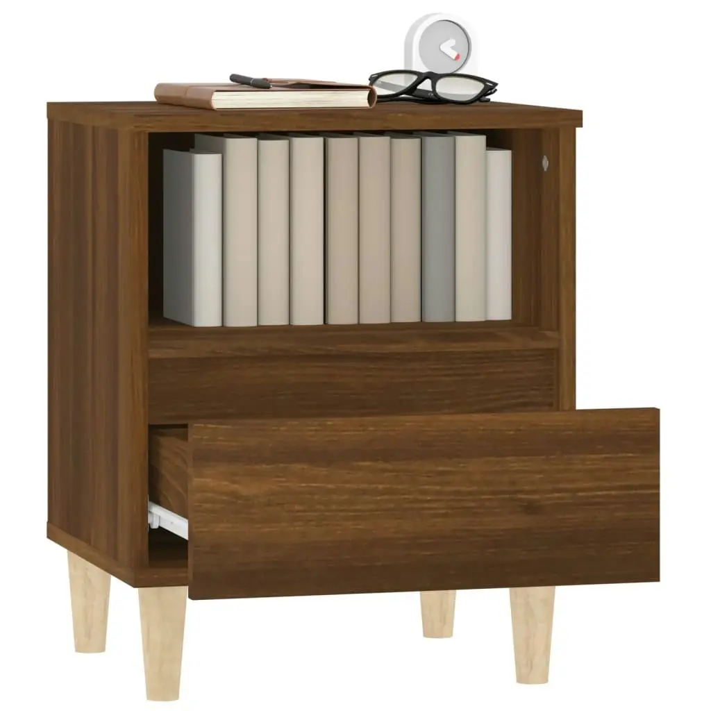 Bedside Cabinet Brown Oak 40x35x50 cm 821808