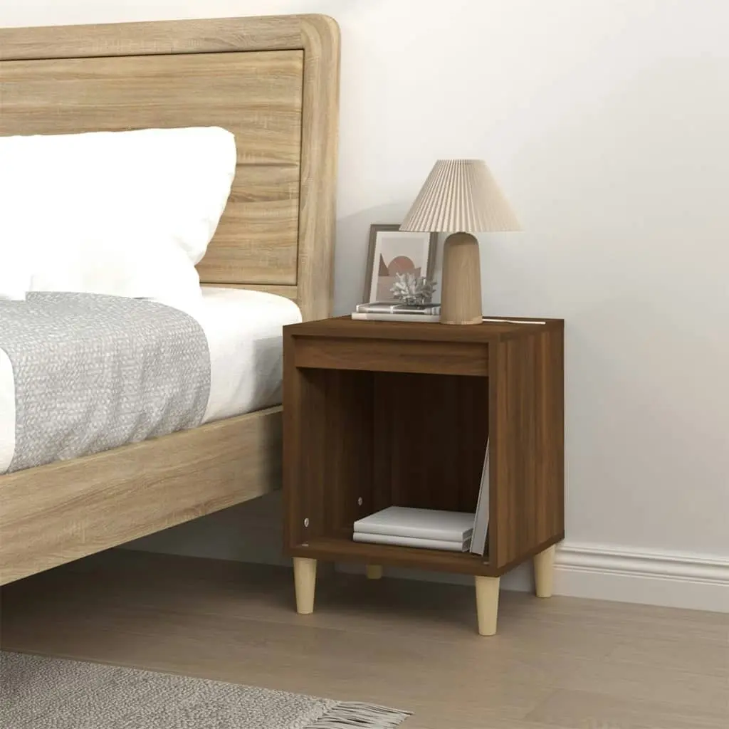 Bedside Cabinet Brown Oak 40x35x50 cm 821872