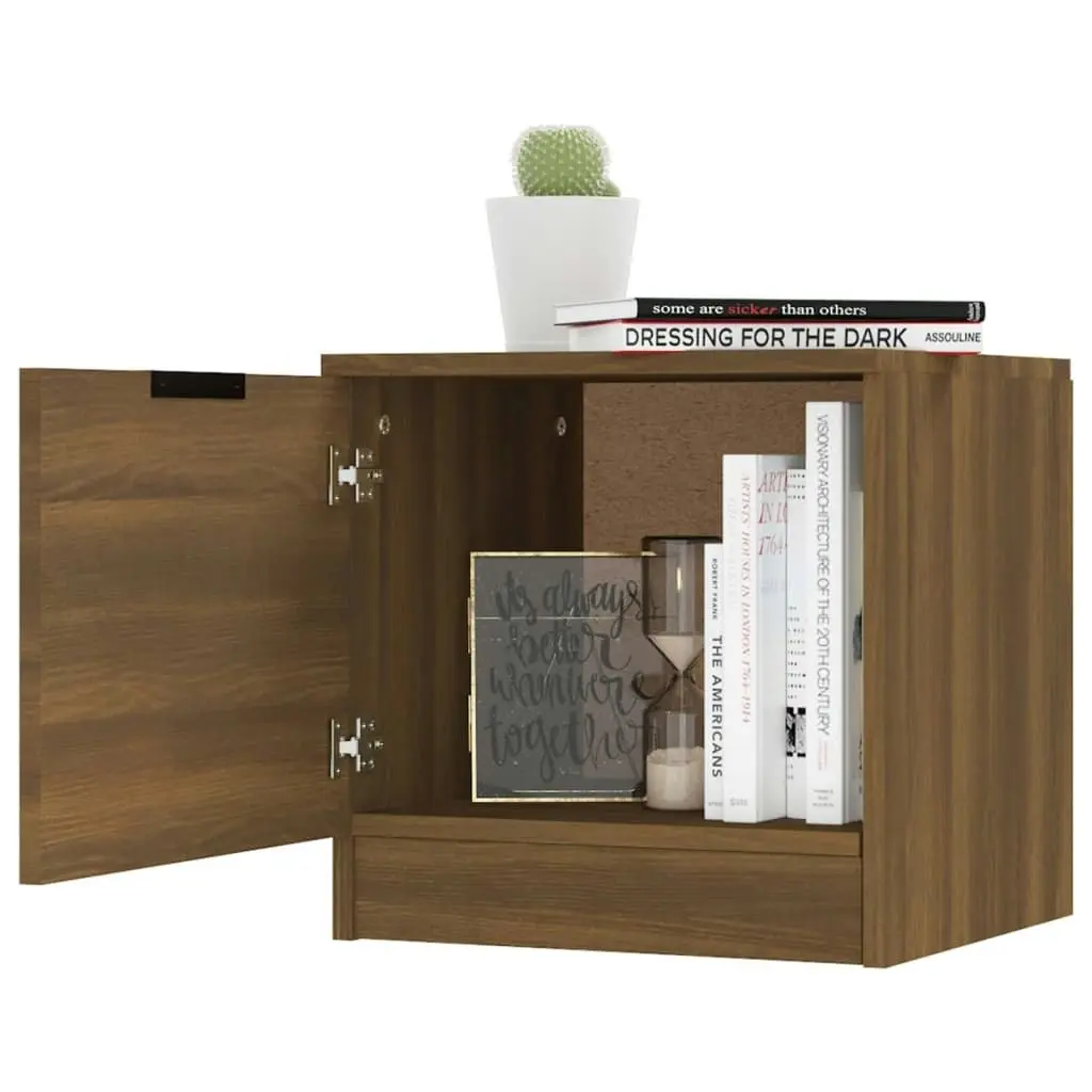 Bedside Cabinet Brown Oak 40x39x40 cm 817031