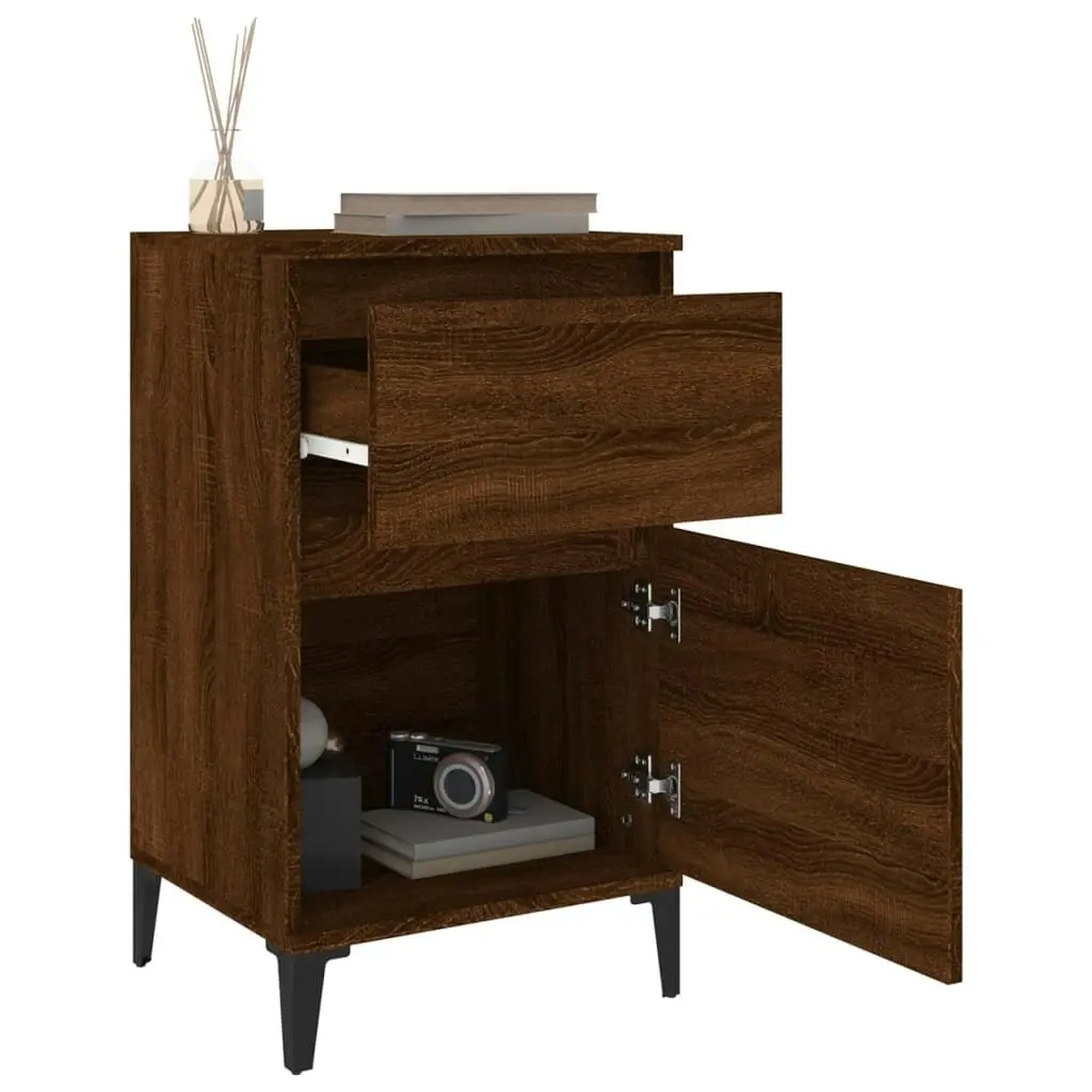 Bedside Cabinet Brown Oak 40x35x70 cm 819722