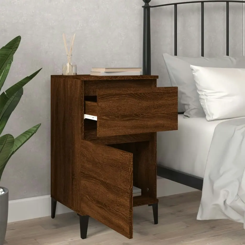 Bedside Cabinet Brown Oak 40x35x70 cm 819722