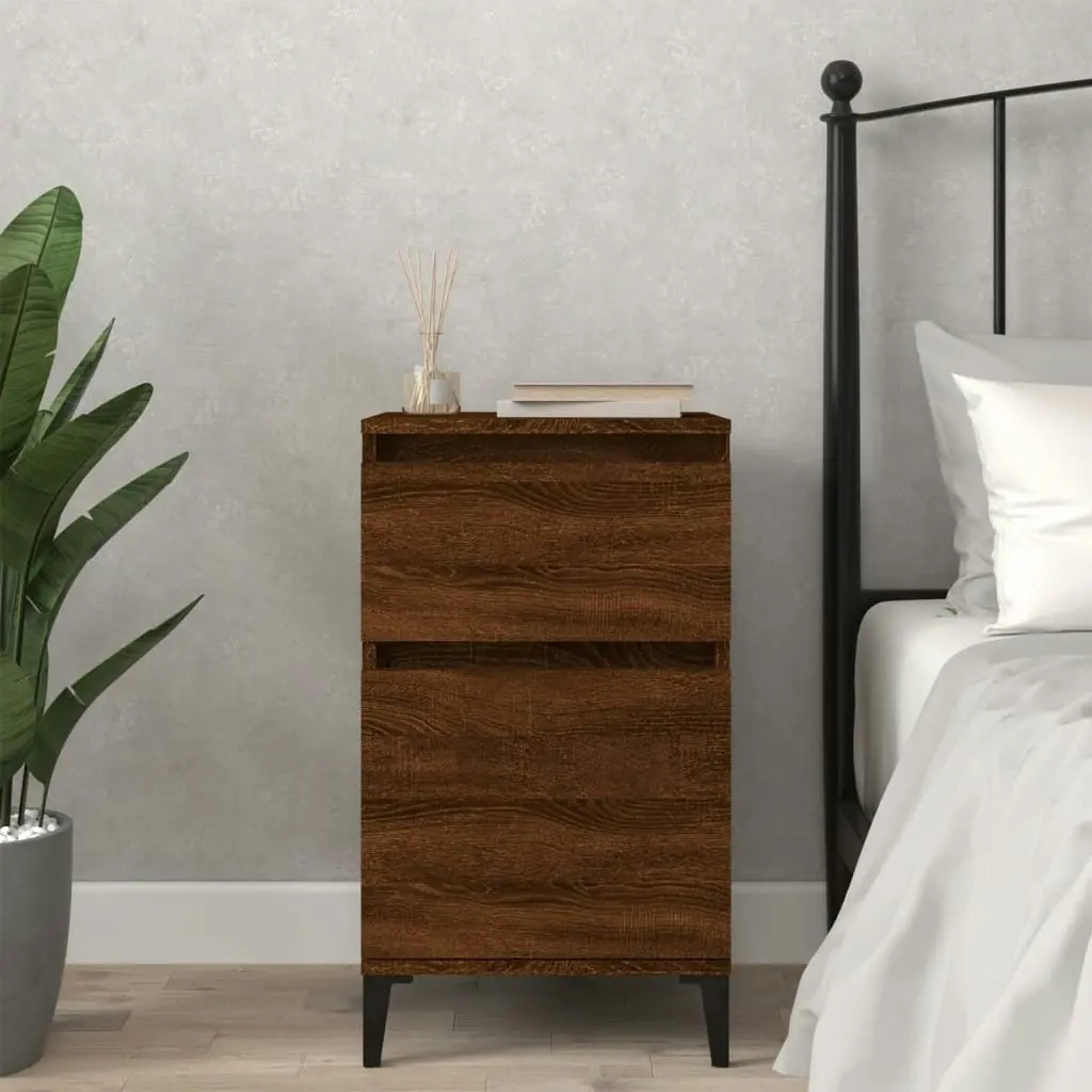 Bedside Cabinet Brown Oak 40x35x70 cm 819722