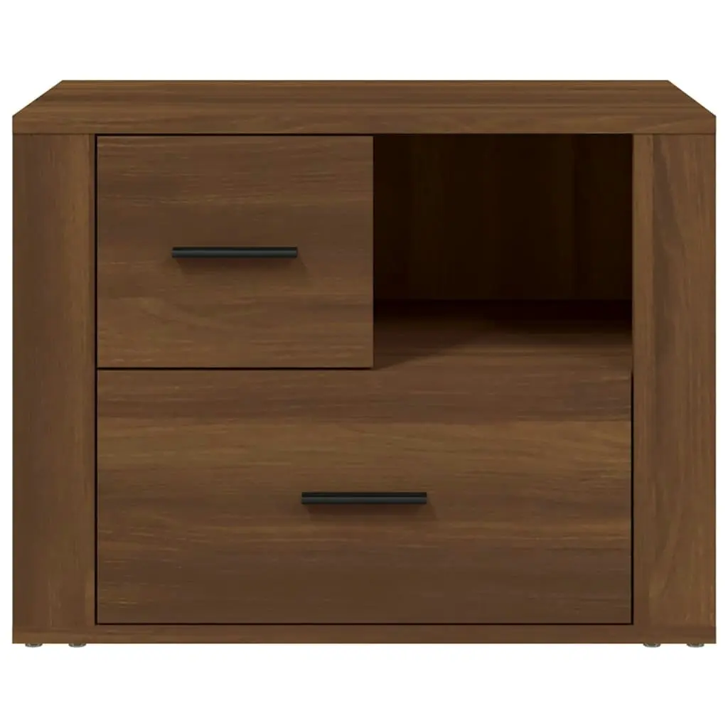 Bedside Cabinet Brown Oak 60x36x45 cm Engineered Wood 816743