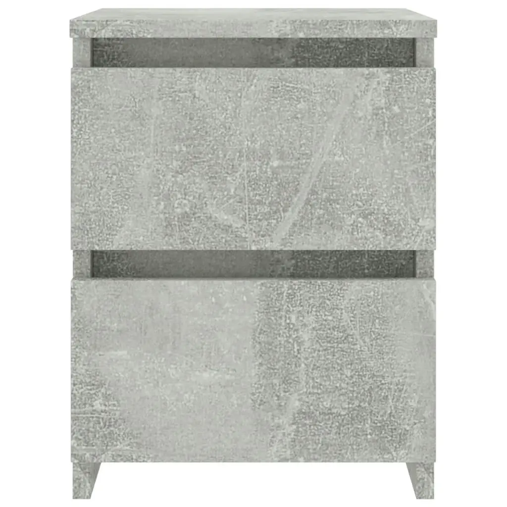 Bedside Cabinet Concrete Grey 30x30x40 cm Engineered Wood 800521