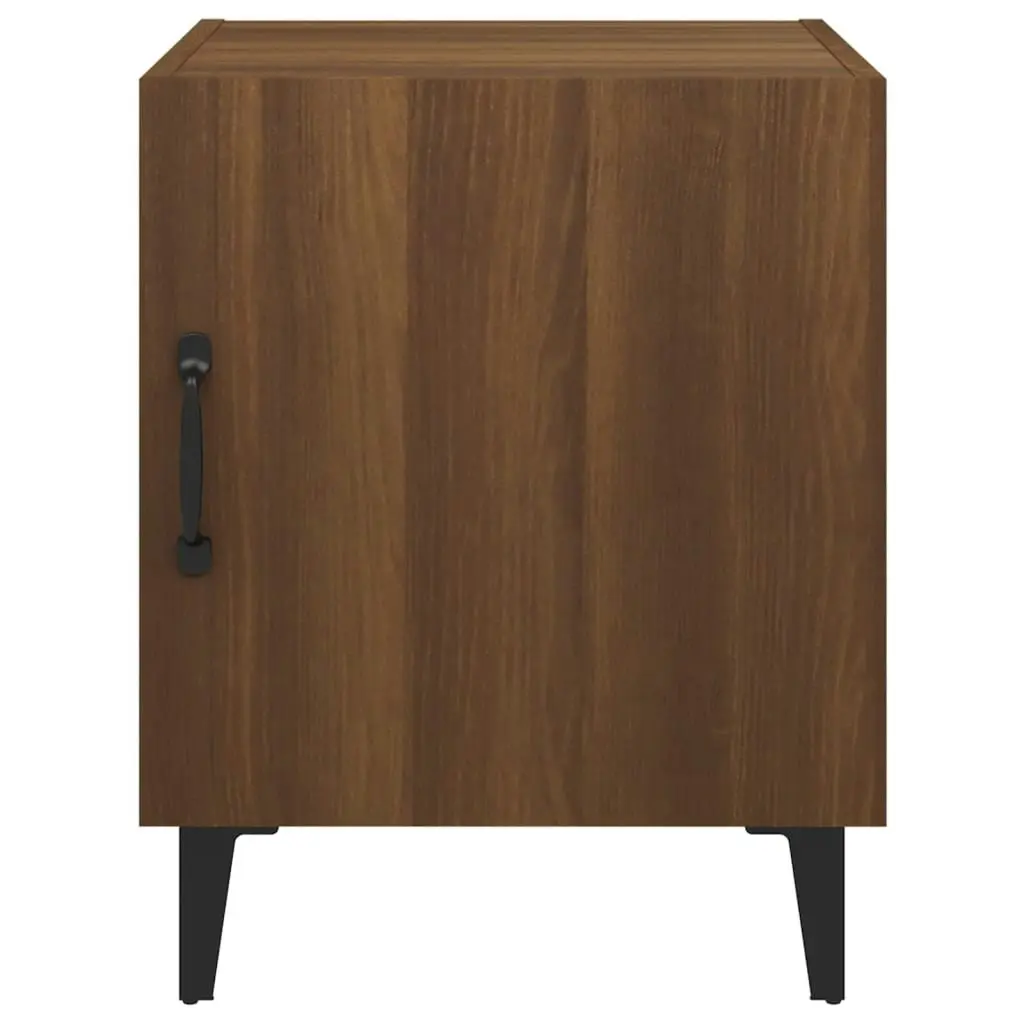 Bedside Cabinet Brown Oak Engineered Wood 817319