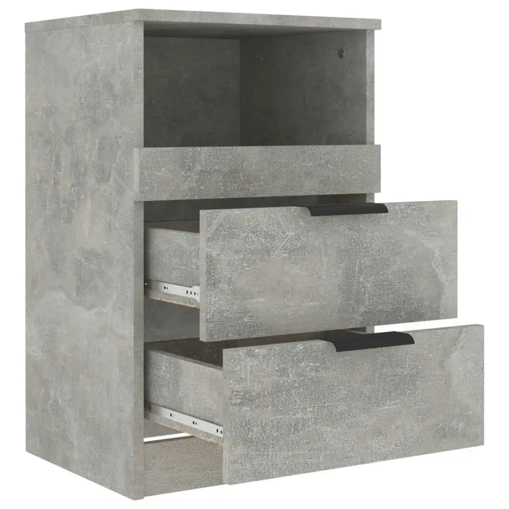 Bedside Cabinet Concrete Grey Engineered Wood 811240