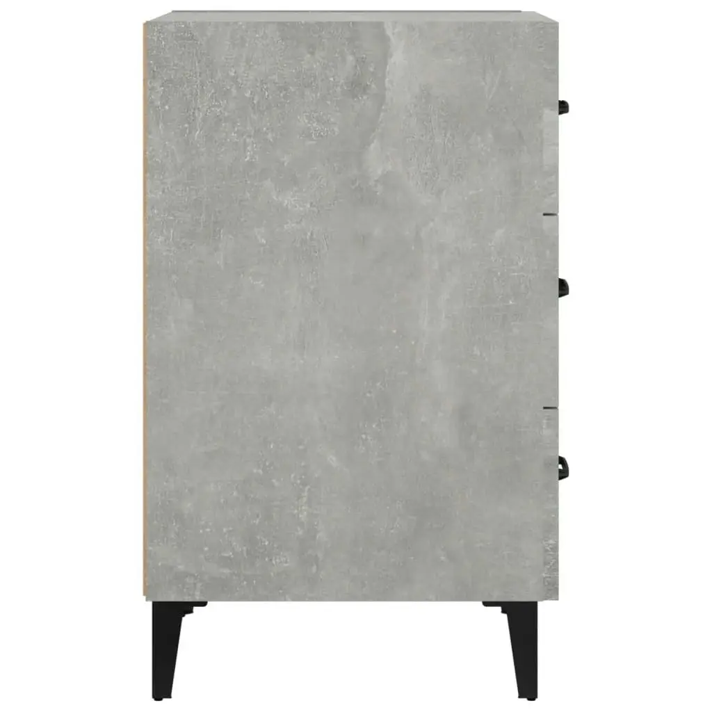 Bedside Cabinet Concrete Grey 40x40x66 cm Engineered Wood 812091