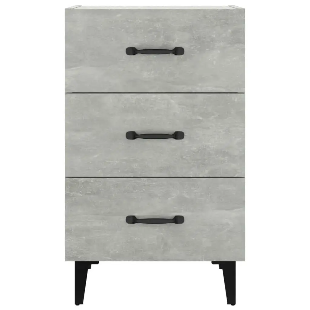 Bedside Cabinet Concrete Grey 40x40x66 cm Engineered Wood 812091