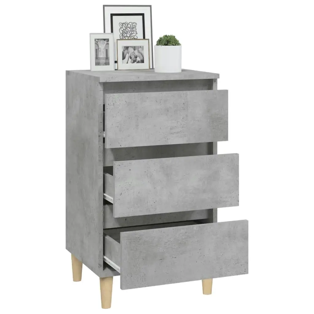 Bedside Cabinet Concrete Grey 40x35x70 cm Engineered Wood 819664