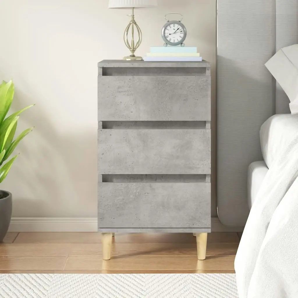 Bedside Cabinet Concrete Grey 40x35x70 cm Engineered Wood 819664