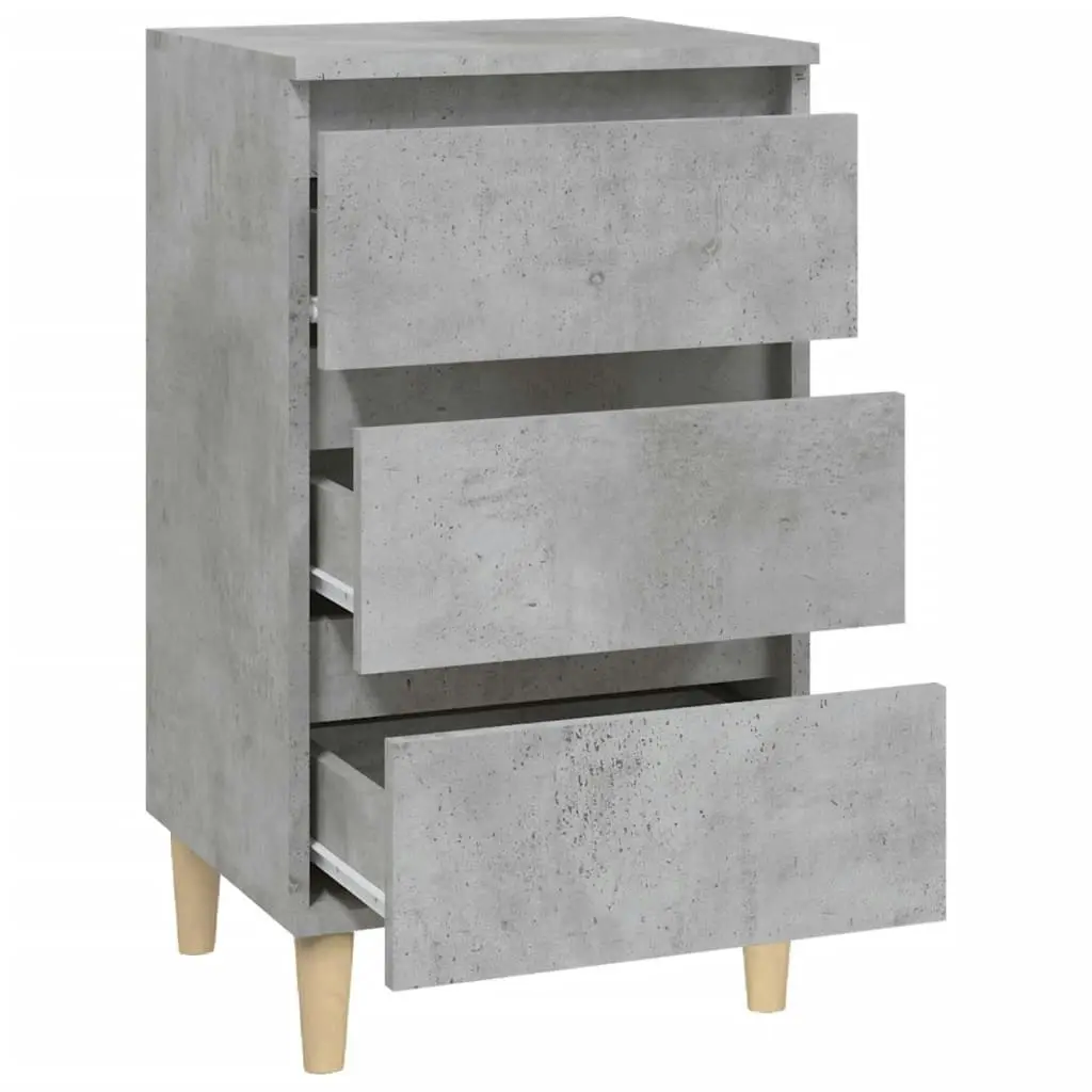 Bedside Cabinet Concrete Grey 40x35x70 cm Engineered Wood 819664