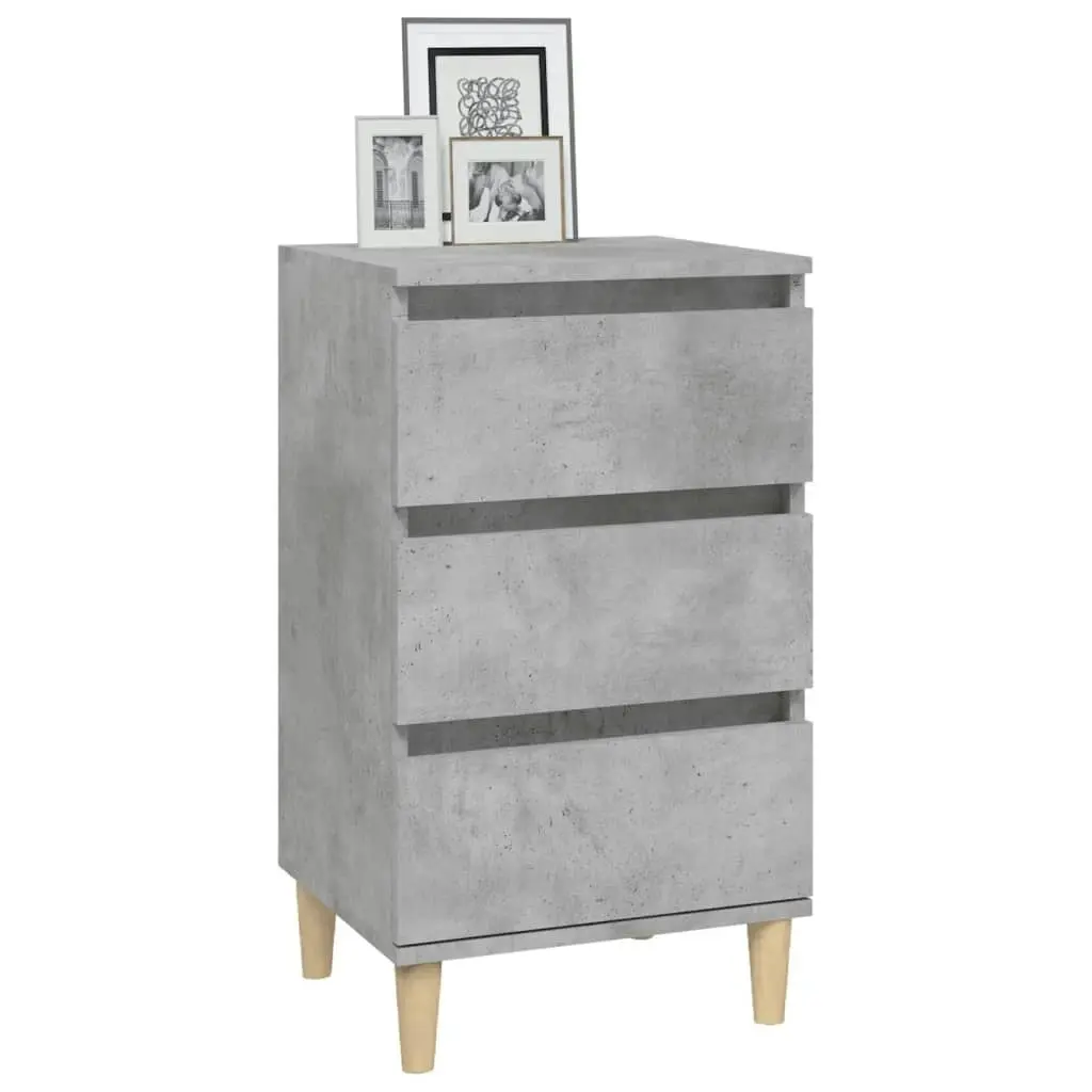 Bedside Cabinet Concrete Grey 40x35x70 cm Engineered Wood 819664