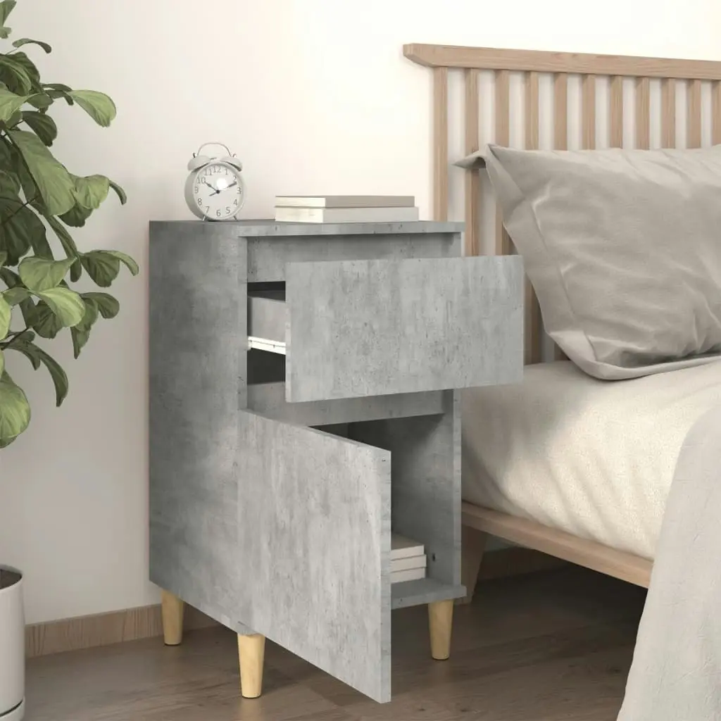 Bedside Cabinet Concrete Grey 40x35x70 cm 819700